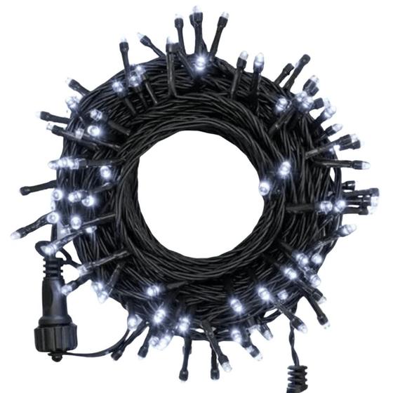 Imagem de Cordão 100 Led Fixo Branco Frio 10M com Strobo 220V