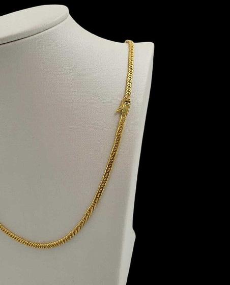 Imagem de Cordão 3mm grumet feminino - banhado a ouro 18k