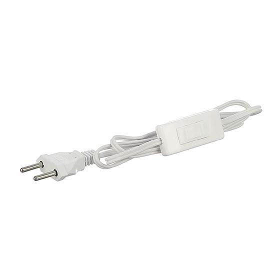 Imagem de Cordão Abajur Com Interruptor Deslizante Fio Paralelo Com Tomada Branco Preto