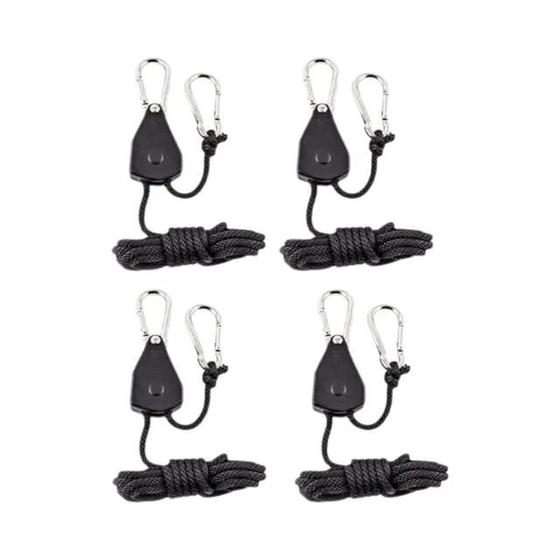 Imagem de Cordão Ajustável para Toldo de 8 Polegadas (4 Peças) - Corda de Vento para Barraca com Polia
