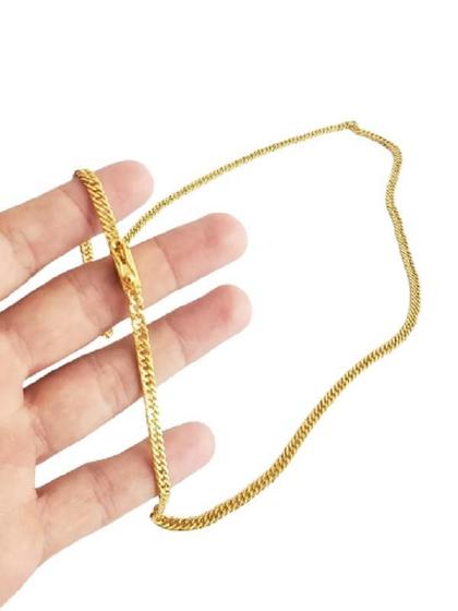 Imagem de Cordão Banhado A Ouro 18K Grumet Lacraia 5Mm Super Luxo