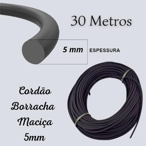 Imagem de Cordão Borracha Maciça 5mm para Tela Mosquiteira.