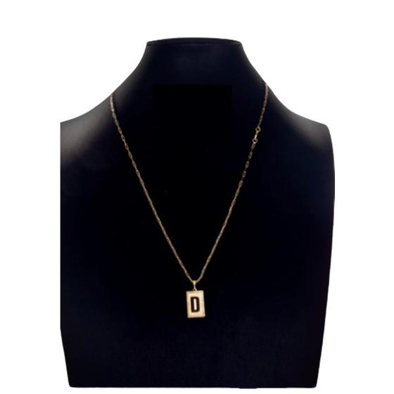 Imagem de cordão Carti 2mm pingentecom a inicial  D