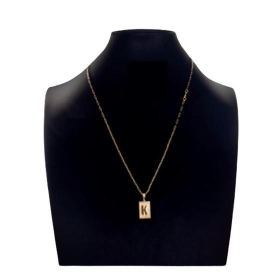 Imagem de Cordão Carti com Inicial K - Ouro 18k