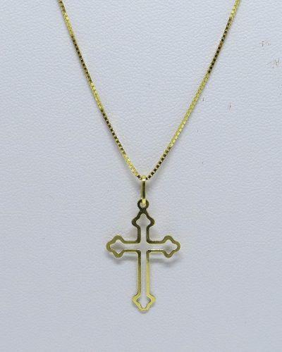 Cordão Corrente 60cm 2.5 Gr E Pingente Cruz Crucifixo Ouro 18k 750 Maciço Menor preço em Cordão Corrente 60cm 2.5 Gr E Pingente Cruz Crucifixo Ouro 18k 750 Maciço