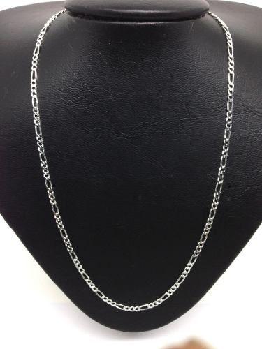 Imagem de Cordão Corrente Figaro Italiana 3 Em 1 3mm 50cm Em Prata 925