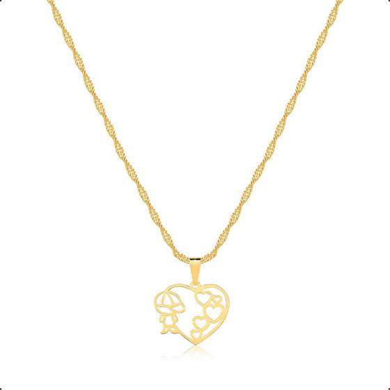 Imagem de Cordão Corrente Ouro 18k 50cm Com Pingente Menino