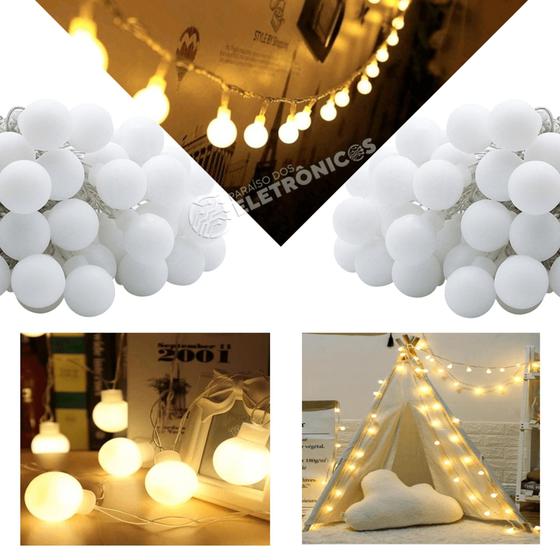 Cordão De 20 Lâmpadas De LED 5cm Colorido Enfeites Casamento e Balada Arvore De Natal 110v 608 - PDE - Cordão de Luz - Magazine Luiza Cordão De 20 Lâmpadas De LED 5cm Colorido Enfeites Casamento e Balada Arvore De Natal 110v 608 - PDE - Cordão de Luz - Magazine Luiza