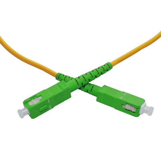 Imagem de Cordão De Fibra Óptica Simplex Monomodo Sm Sc-apc Sc-apc 9/125µm 10 Metros