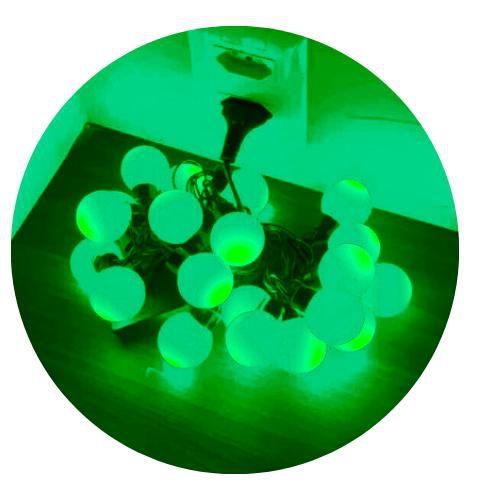Cordão De Lâmpadas De Led Pisca Formato Bolinha 4 Metros 8 Funções Natal  Cor Verde - GrupoShopMix - Cordão de Luz - Magazine Luiza