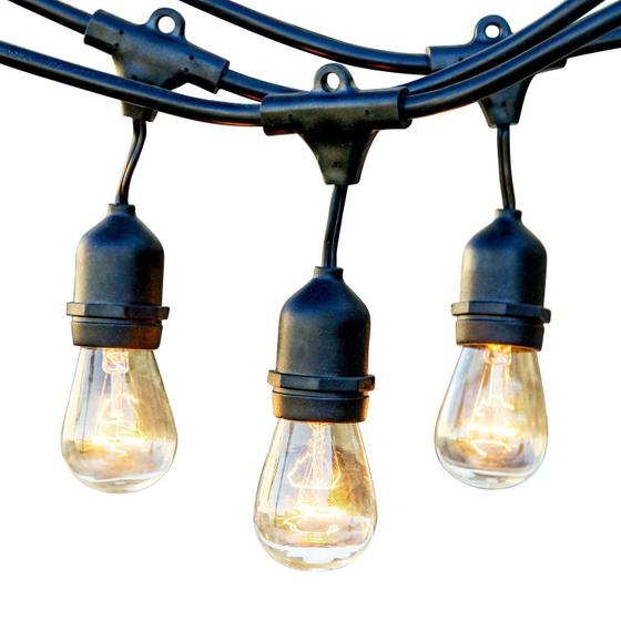 Cordão de Luzes Externo IP65 com Prolongador Varal 10 Metros 10 Soquetes E27 Decoração Festa Casamento Gambiarra Menor preço em Cordão de Luzes Externo IP65 com Prolongador Varal 10 Metros 10 Soquetes E27 Decoração Festa Casamento Gambiarra