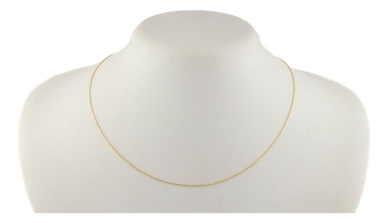 Imagem de Cordão De Ouro 18k Feminino Corrente Cadeado 1.0 40 Cm Colar