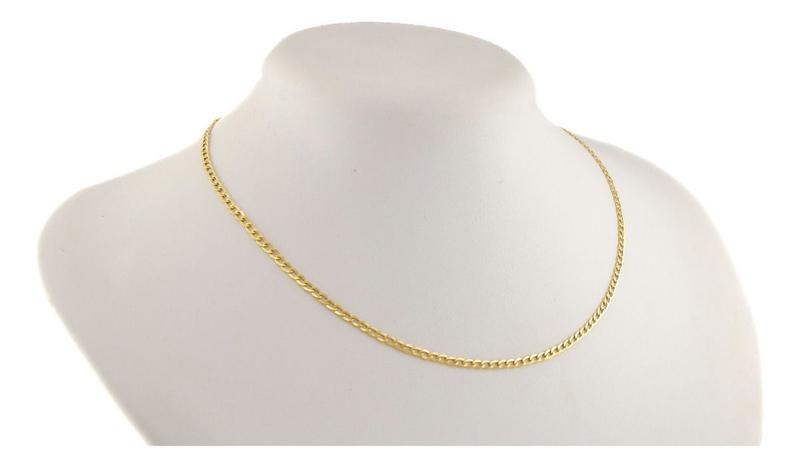 Imagem de Cordão De Ouro 18k Feminino Corrente Grumet 2.4 45 Cm Colar