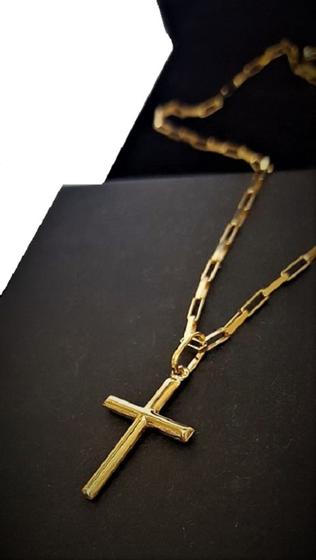 Imagem de Cordão De Ouro 18k Masculino Com Ping Crucifixo