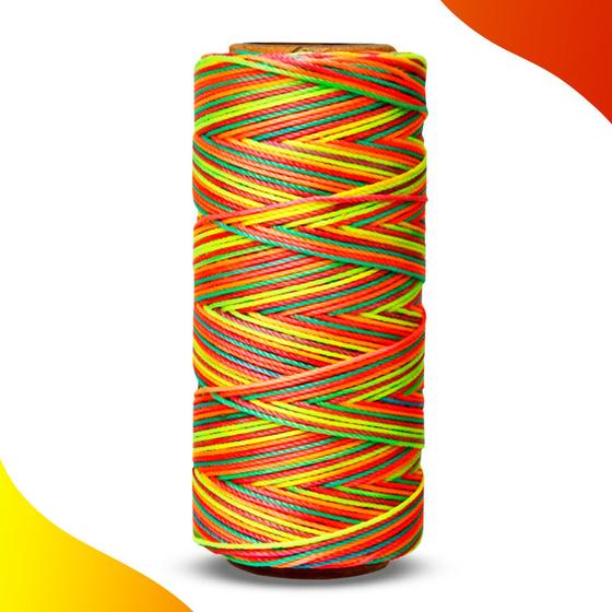 Imagem de Cordão Encerado 1mm - Fio Cordone Multicolorido Leitoso - 100 Metros - BRX