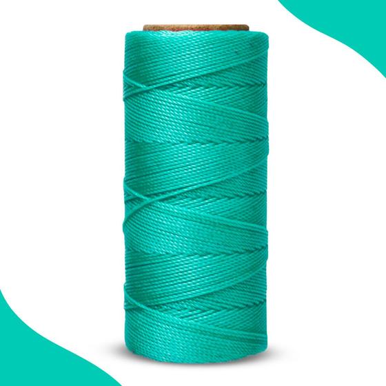 Imagem de Cordão Encerado 1mm - Fio Cordone Verde Esmeralda - 100 Metros - BRX