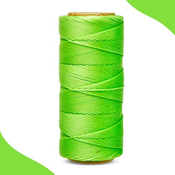 Imagem de Cordão Encerado 1mm - Fio Cordone Verde Folha - 100 Metros - BRX