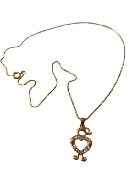 Imagem de Cordão Feminino Pamela + Pingente Banhado A Ouro 18K Luxo