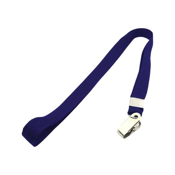 Imagem de Cordão Jacaré Para Crachá Azul 12mm 2437 Primeband - 10un