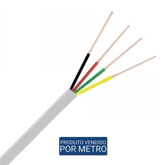 Imagem de Cordão Liso Chato 4 Vias Branco Fertronica