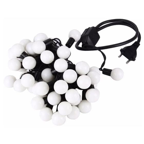 Imagem de Cordão Luminoso Pisca Pisca Colorido Com 50 Leds Globo 220V