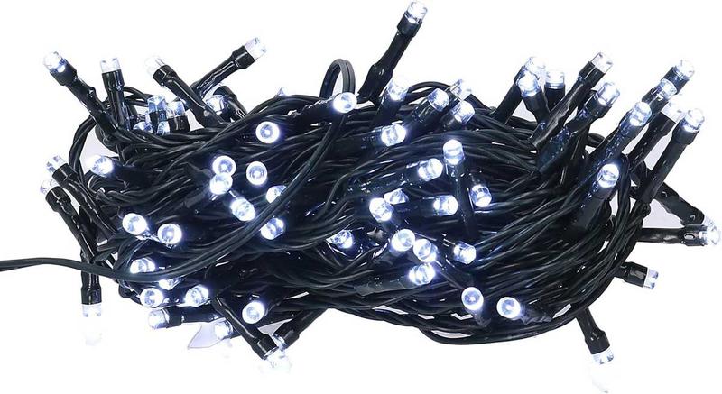 Imagem de Cordão Natal Pisca Pisca Fixo 100 Leds 10m Branco Frio 127V Uso Interno 14721-PL