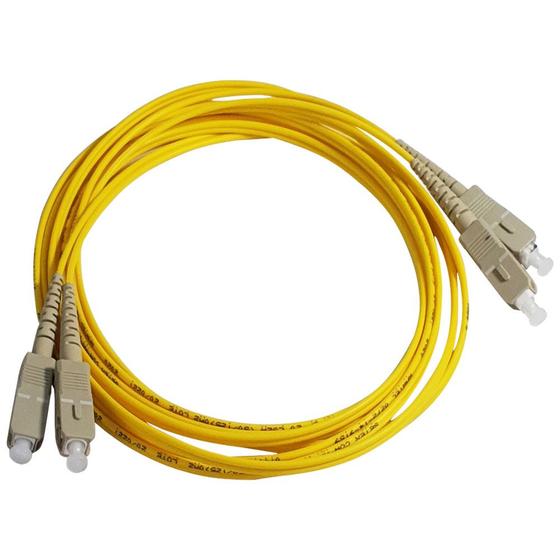 Imagem de Cordão Óptico Duplex Multimodo MM Com Conectores SC/SC 50/125µm - 2,5 Metros
