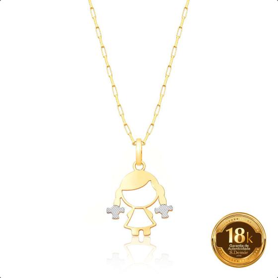 Imagem de Cordão Ouro 18k Veneziana Com Menina 45cm