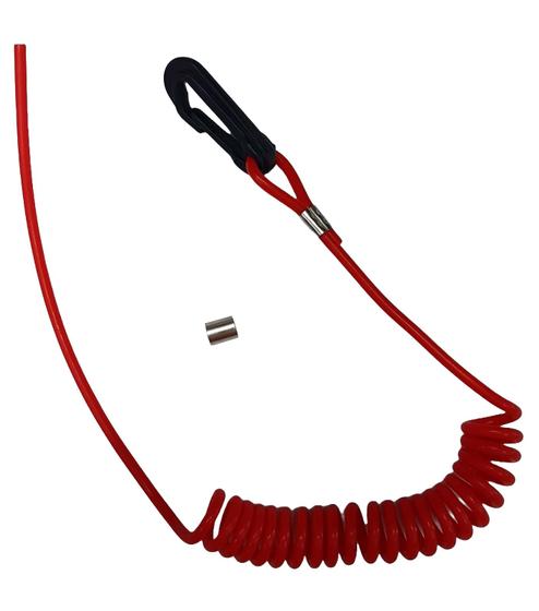 Imagem de Cordão P/ Chave Corta Corrente Jet Ski Motor Popa Vermelho