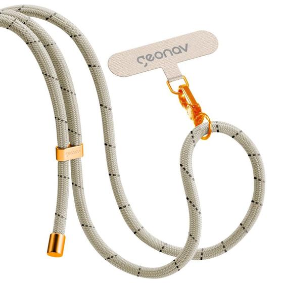 Imagem de Cordão para celular pescoço universal cru com cinza geonav