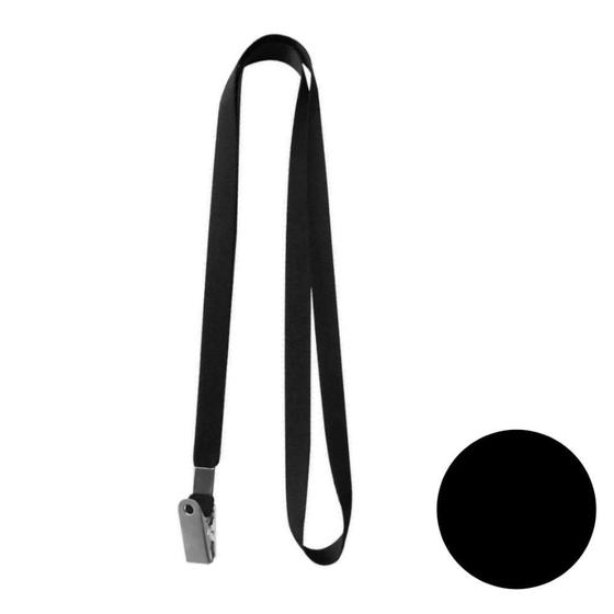 Imagem de Cordão Para Crachá Acp Tecido Ref 804 10 Preto
