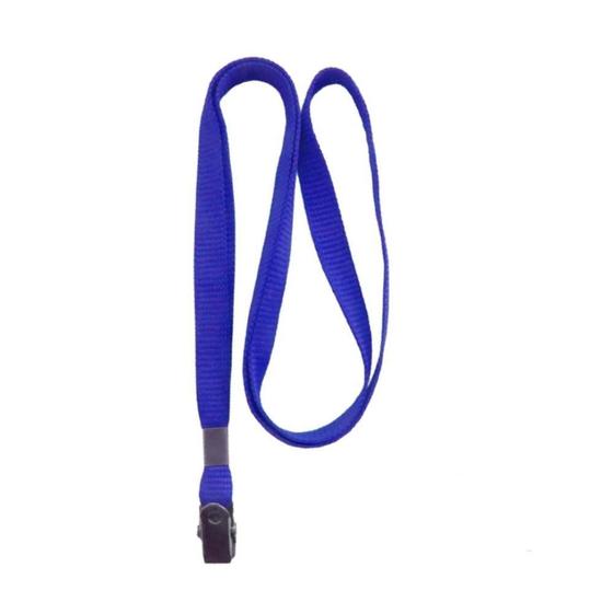 Imagem de Cordão Para Crachá Acp Tecido Ref 804 C/10 Azul
