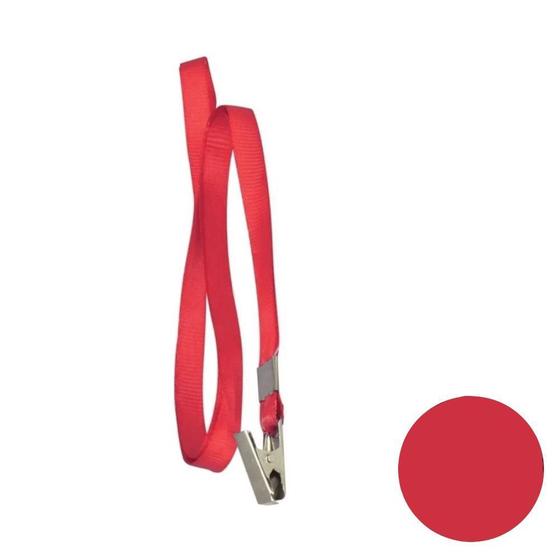 Imagem de Cordão Para Crachá Acp Tecido Ref 804 C/10 Vermelho