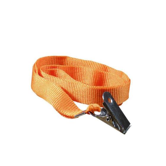 Imagem de Cordão para Crachá com Jacaré Laranja 12mm Marpax 10un