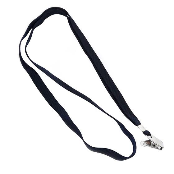 Imagem de Cordão Para Crachá Presilha Jacaré Poliéster 9mm C/10