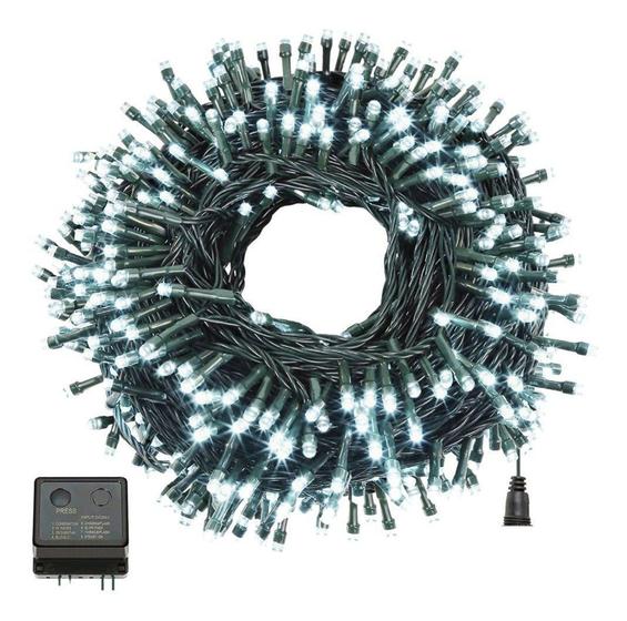 Imagem de Cordão Pisca Iluminação Enfeite Natal C/ 100 Leds 10m 127v - zein