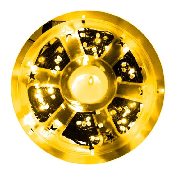 Imagem de Cordão Pisca Natal 200 Lampadas Led 8 Funções Rolo 50M 110V Cor:Amarelo