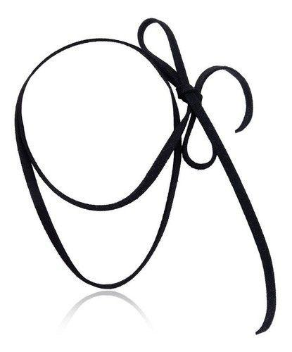 Imagem de Cordão tipo Choker Sintético Preto sem fecho