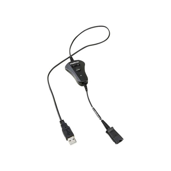 Imagem de Cordão Usb Conversor Headset Intelbras Qdu 25 Voip 1,5m