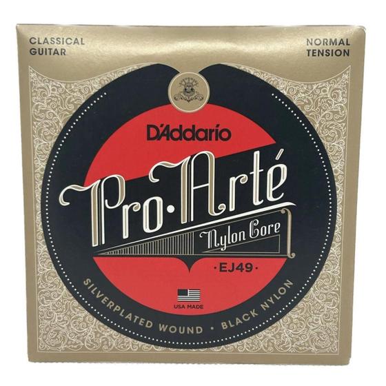 Imagem de Cordas Em Nylon Preto Violão Daddario Ej49 Pro Arté Premium