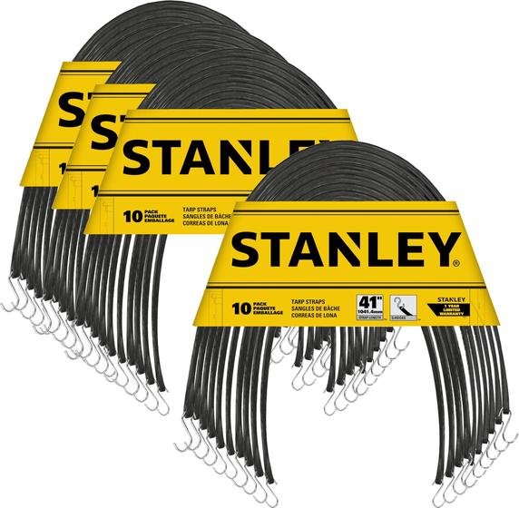 Imagem de Cordões Elásticos STANLEY S300441 - Pretos, 41cm - Pacote com 40 Unidades