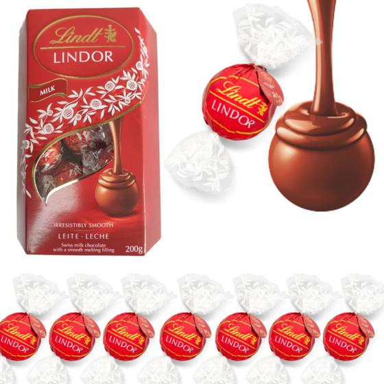 Imagem de Cornet Trufas Chocolate Lindt Lindor Ao Leite 200g