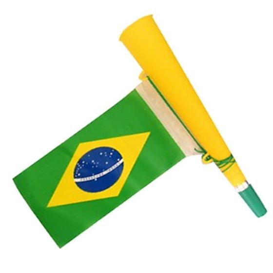 Imagem de Corneta com bandeira torcida brasil olimpiada ydhsz-8251