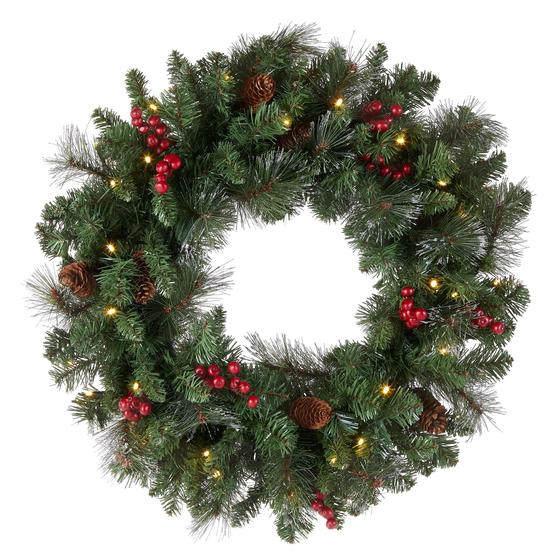 Imagem de Coroa de Natal National Tree Company Crestwood Spruce 24cm