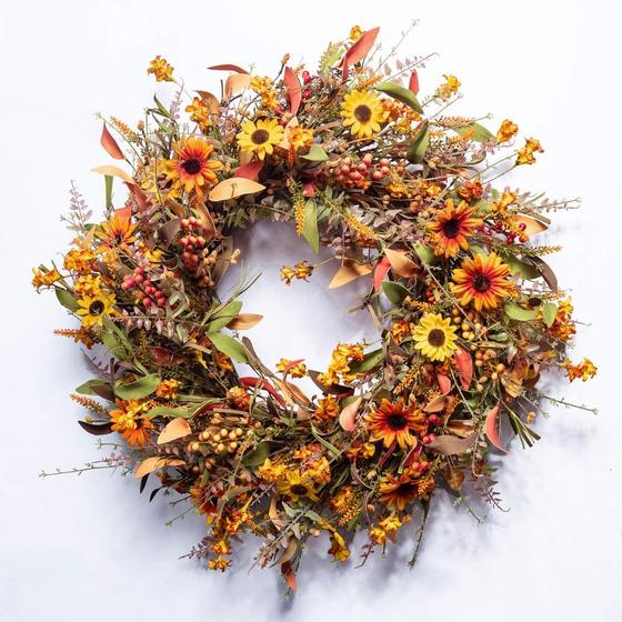 Imagem de Coroa de Outono Artificial JINGHONG (60cm) - Decoração para Porta