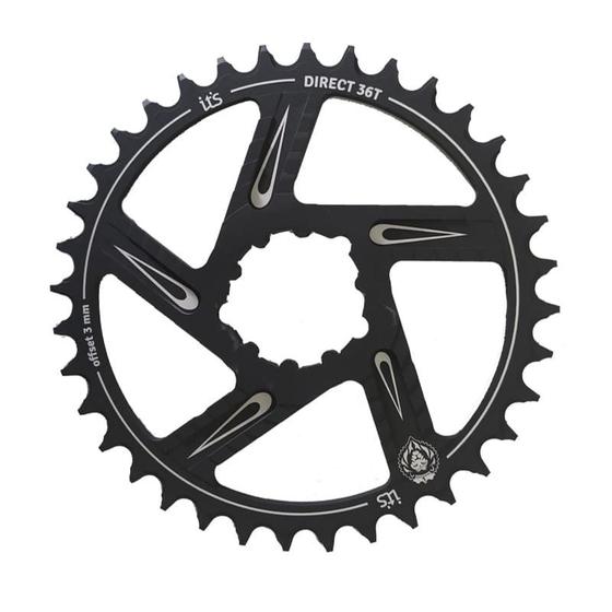 Imagem de Coroa Ictus Direct Offset 3MM 36 T Preta (Compativel Sram)