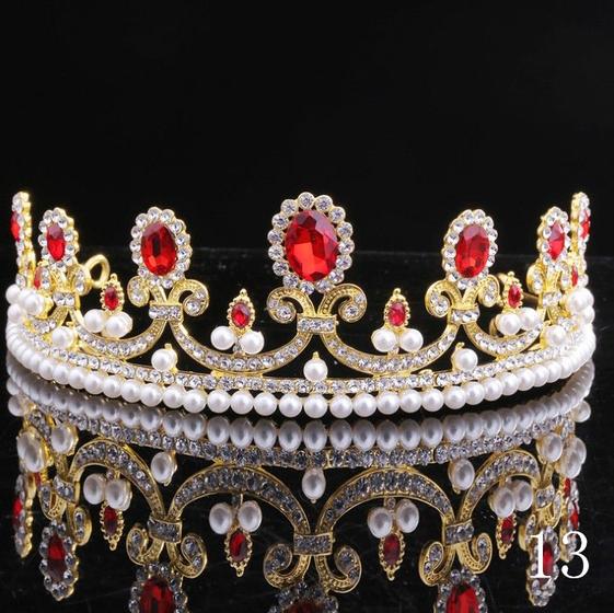 Imagem de Coroa rainha condessa princesa miss cor dourado vermelho
