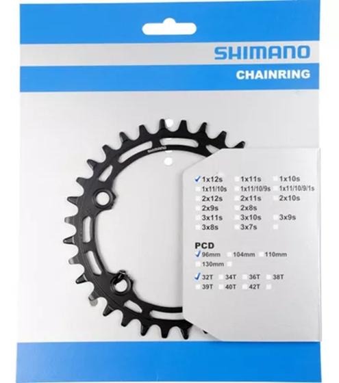 Imagem de Coroa Shimano Deore 12v 1x12 MT510 MT511 32T BCD 96 Assimétr