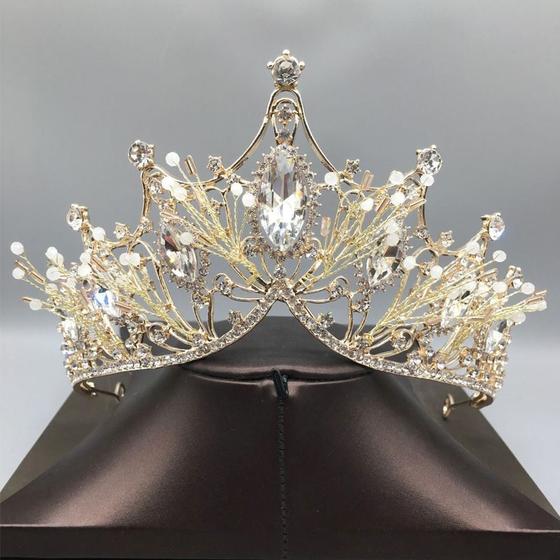 Imagem de Coroa Tiara Arranjo De Noiva Casamento Miss Debutante Luxo