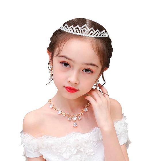 Imagem de Coroa Tiara Princesa Infantil Enfeite Daminha de Casamento